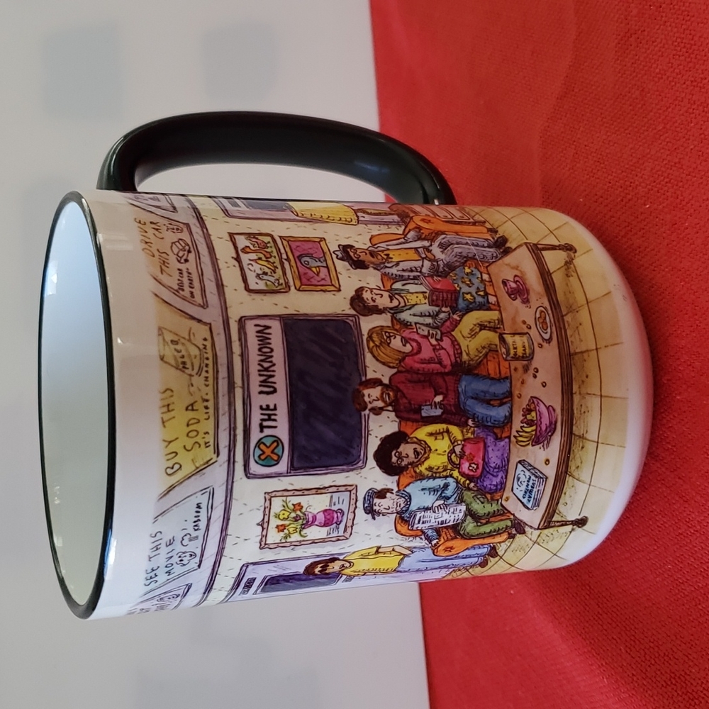 NYC Museum Collecter Art Mug ROZ CHAST "Cartoon Memories" Large Coffee Mug